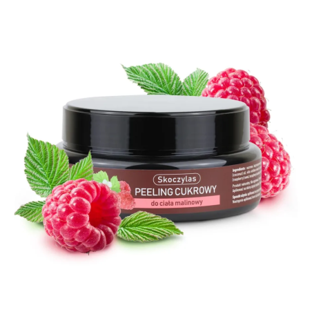 Peeling cukrowy do ciała malinowy - 200 ml - Skoczylas