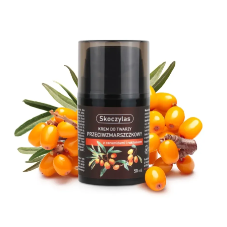 Krem do twarzy przeciwzmarszczkowy z ceramidami i rokitnikiem - 50 ml - Skoczylas