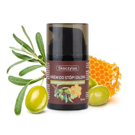 Krem do stóp i dłoni z woskiem pszczelim i oliwą z oliwek - 50 ml - Skoczylas
