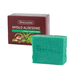 Mydło aloesowe z miętą i masłem shea - 100 g - Skoczylas