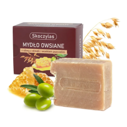 Mydło owsiane z oliwą z oliwek i woskiem pszczelim - 100 g - Skoczylas