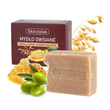 Mydło owsiane z oliwą z oliwek i woskiem pszczelim - 100 g - Skoczylas