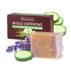 Mydło ogórkowe z trawą cytrynową i lawendą - 100 g - Skoczylas