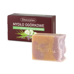 Mydło ogórkowe z trawą cytrynową i lawendą - 100 g - Skoczylas