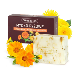 Mydło ryżowe z nagietkiem i mniszkiem lekarskim - 100 g - Skoczylas